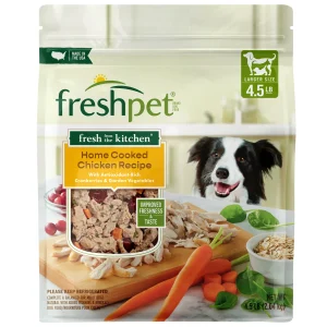 Freshpet Fresh Dog Food, Fresh From The Kitchen, Home Cooked Chicken Recipe, 4.5 lb.