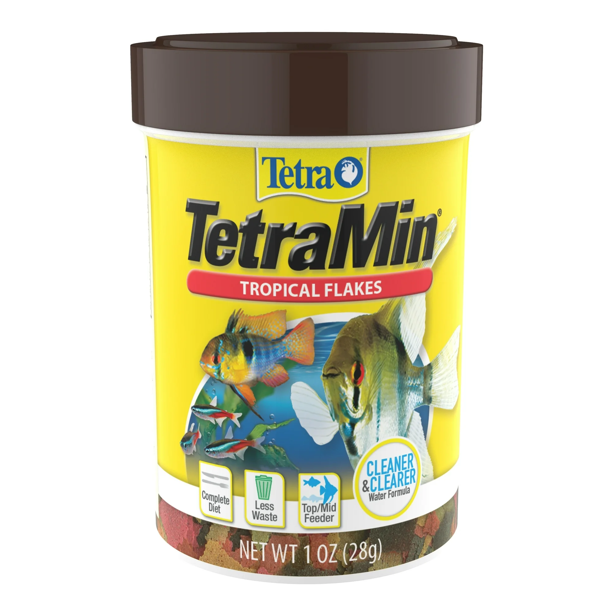 Tetra TetraMin Tropical Flakes Nutritionally Balanced Fish Food, 1 oz.